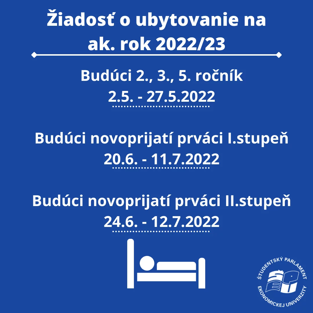 Ubytovanie 2022/2023